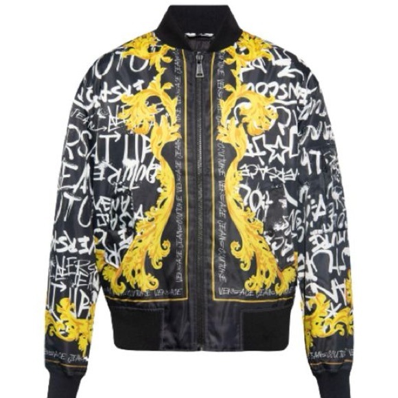 VERSACE GRAFFITI BOMBER JACKET XL - XXL